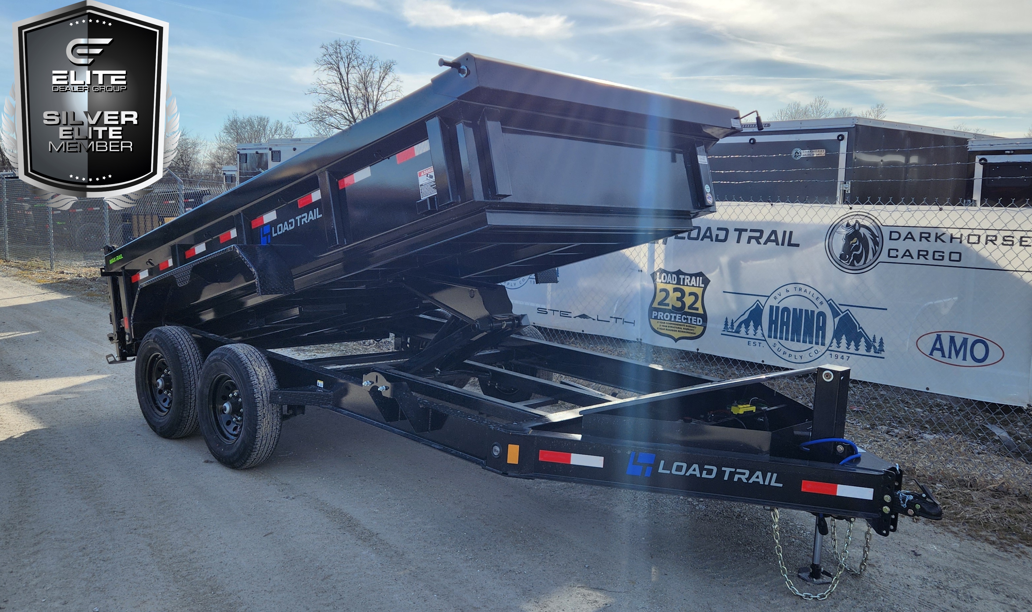 Load Trail 83 X 14 Tandem Axle 14,000 Lb Dump Trailer with Scissor Lift  & Hydraulic Jack - 7 Gauge Floor